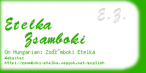 etelka zsamboki business card